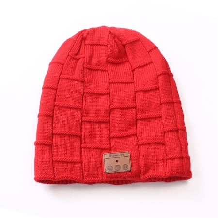 Doomsday Beanie Jam - Warm Lined Wireless Headphone Red DO1720454